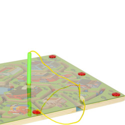 Magnetická drevená dosková hra s bludiskom na cestovanie veľké mesto 2 hráči