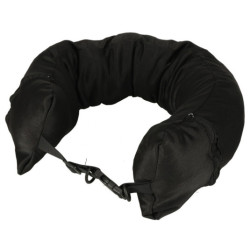 Cestovný vankúš cestovná rohovková opierka hlavy opierka krku úložný priestor na náplň čierna