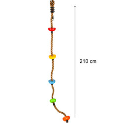 Lezecké lano s uzlami 200cm