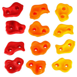 Lezecké skaly a lezecké úchyty pre deti farebné 20 ks + skrutky