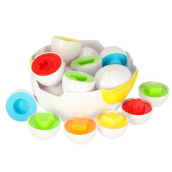 Vzdelávacie puzzle triedič zápas tvary vajcia 10 ks sliepka