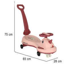 LED Swing FIX S1 Odrážadlo s rukoväťou ružová max. 65 kg