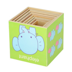 Vzdelávacia drevená veža triedička tvarov, ktorá sa učí počítať 71cm XXL