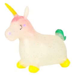 Detský skákací mostík s pumpou s gumovým jednorožcom