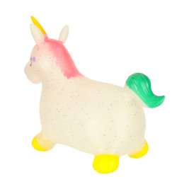 Detský skákací mostík s pumpou s gumovým jednorožcom