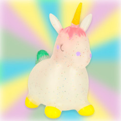 Detský skákací mostík s pumpou s gumovým jednorožcom