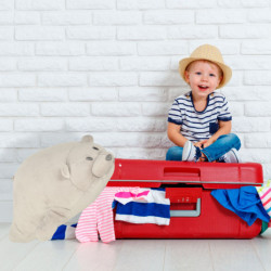 Cestovný vankúš 2v1 na krk do lietadla do auta medvedík maskot