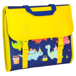 Zmyslová manipulačná doska montessori na batoh modrá