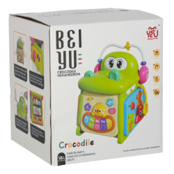 Vzdelávacia triediaca kocka s klavírnym krokodílom 4v1