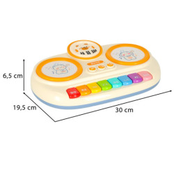 Detský interaktívny organový klavír vzdelávací béžový