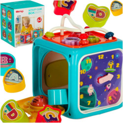 Vzdelávacia kocka interaktívne piano 6v1 Bibi-inn modrá