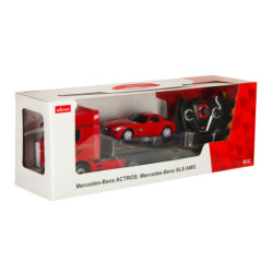 RC auto 1:26 Mercedes-Benz Actros, červené