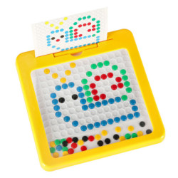 Magnetická tabuľa montessori bodky, žltá
