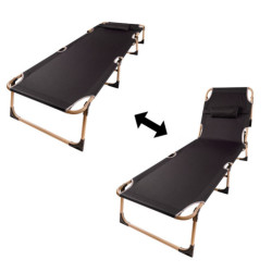 Skladacia turistická poľná posteľ kanada- sivá