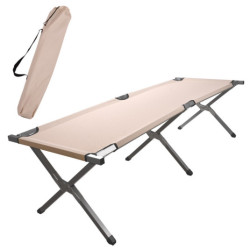 Skladacia turistická poľná posteľ- khaki