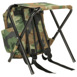 Turistické kreslo bez chrbta s batohom