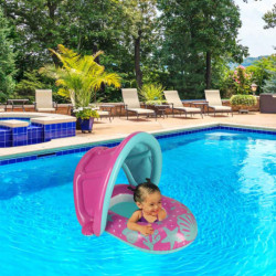 BESTWAY 34091 Nafukovací pontón so strieškou ružový