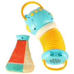 Harmony akordeón pre deti oranžová sova hrajúca LED 30cm