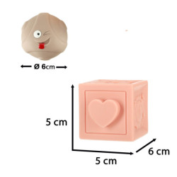 Zmyslové mäkké vzdelávacie loptičky bloky 15 prvkov