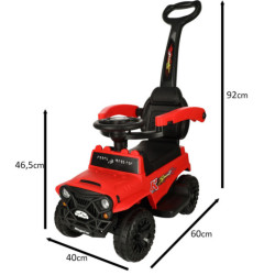 Vozítko so zvukom a svetlami červená