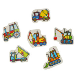 ALEXANDER Puzzle pre batoľatá - stavebné stroje 2+
