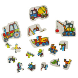 ALEXANDER Puzzle pre batoľatá - stavebné stroje 2+