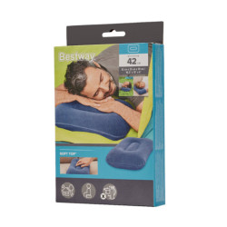 BESTWAY 67121 Cestovný nafukovací velúrový vankúš námornícka modrá