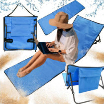 Plážové ležadlo s opierkou chrbta skladacie 150x47x48cm