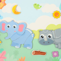 Magnetické puzzle safari zvieratá 47el.