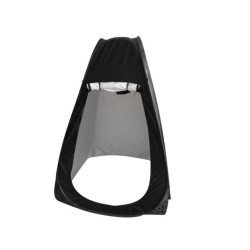 Stanová sprcha šatňa prenosné wc čierna