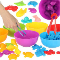 Morské zvieratá vzdelávacie učenie sa počítať montessori 36el.