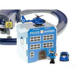 Elektrické vlakové policajné autá 92 prvkov ~300cm