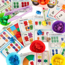 Medvedíky vzdelávacie učenie sa počítať montessori 44el.