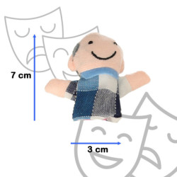 Plyšové maňušky na prsty 6ks