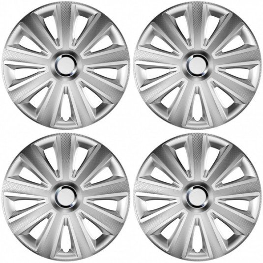 Puklice Aviator carbon RC 16 silver VERSACO