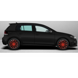 Puklice pre Škoda 16 TREND red and black