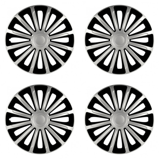 Puklice pre Škoda 16 TREND silver and black