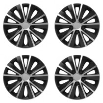 Puklice pre Škoda 16 RAPIDE silver and black