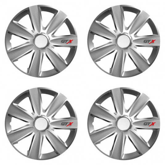 Puklice pre Škoda 15 GTX CARBON silver