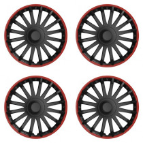 Puklice pre Škoda 15 CRYSTAL RO black