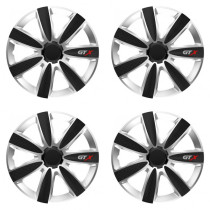 Puklice pre Škoda 14 GTX CARBON silver/black