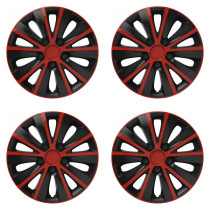 Puklice pre Škoda 14 RAPIDE red and black