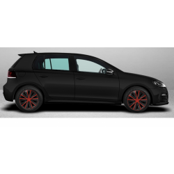 Puklice pre Škoda 15 RAPIDE red and black