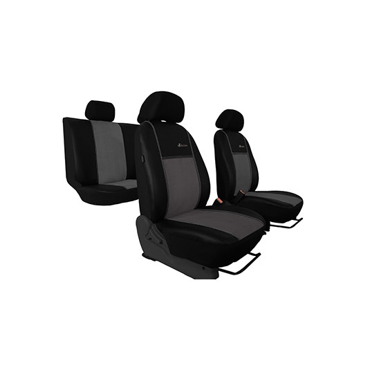 Poťahy pre SEAT LEON športové sedačky I (1999-2005) Exclusive Alcantara (Alcantara-koža) slabo šedé (vyp)