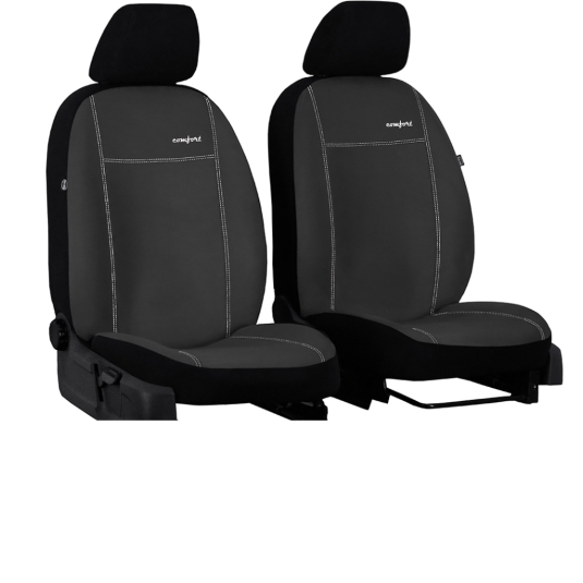 Poťahy pre VOLKSWAGEN Crafter 1+1 (od 2017) Comfort (Alcantara) tmavo šedá (vyp)