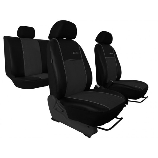 Poťahy pre TOYOTA COROLLA CROSS (od 2022) Exclusive Alcantara (Alcantara-koža) tmavo šedá (vyp)