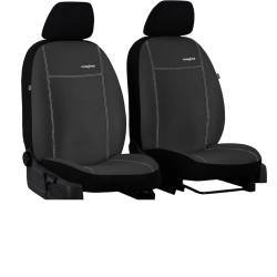 Poťahy pre FIAT DUCATO 1+1 II (1994-2006) Exclusive Alcantara (Alcantara-koža) tmavo šedá (vyp)