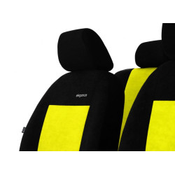 Poťahy pre VOLKSWAGEN PASSAT KOMBI (štandardné sedadlá) B8 (2014-2023) Elegance (velour-velour) žltá (vyp)