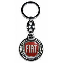 Kľúčenka živicová Fiat červená okrúhla