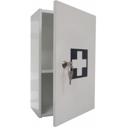 Skrinka nástenná plechová biela
